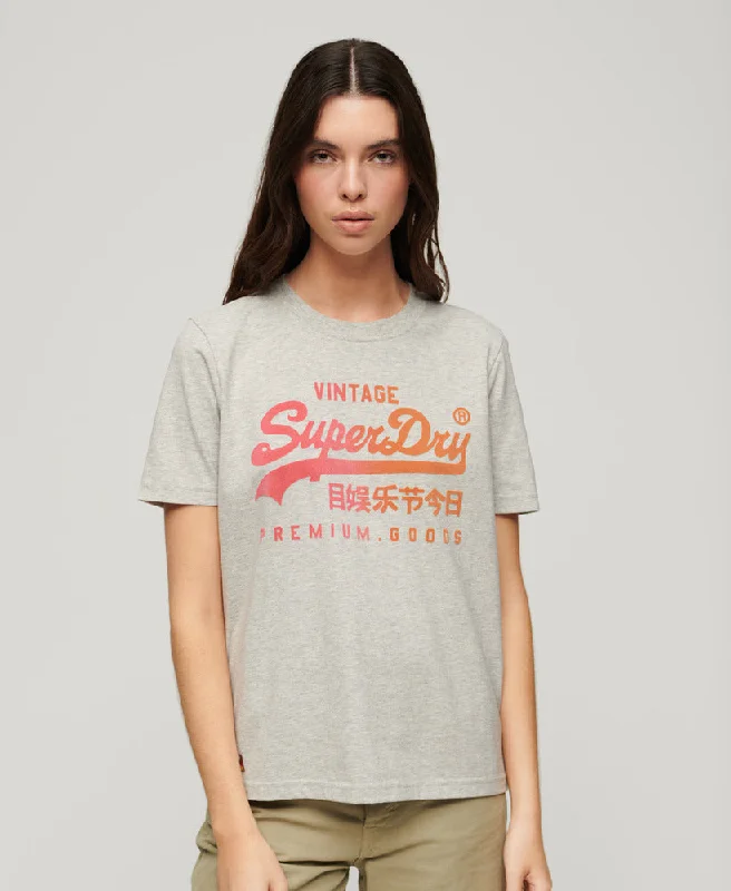Crazy Discounts Inside!Tonal Vl Graphic Relaxed Tee | Glacier Grey Marle