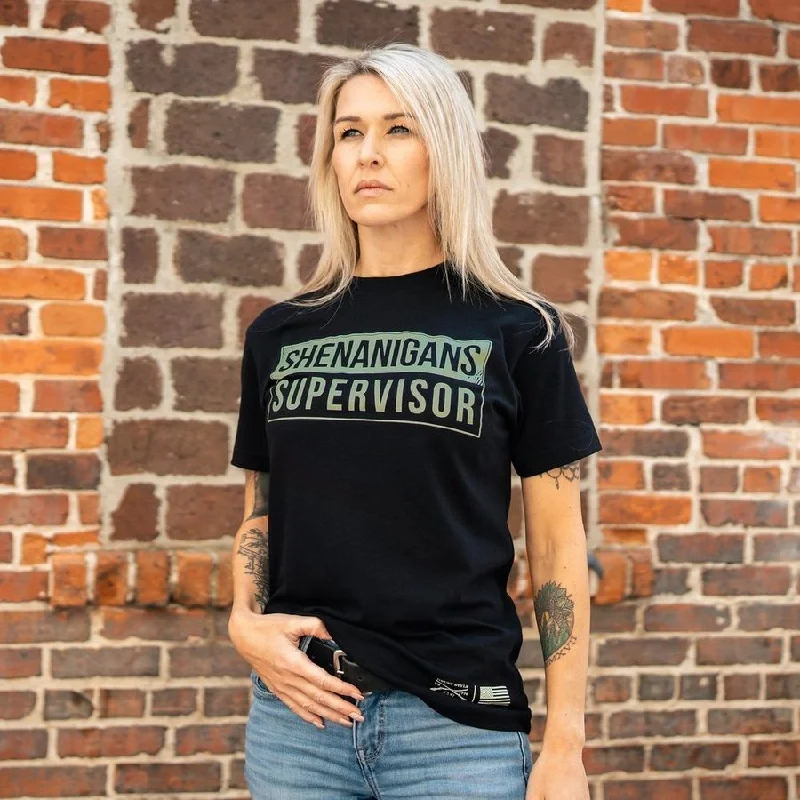 Buy More, Save More!Women's Shenanigans Supervisor Boyfriend Fit T-Shirt - Black
