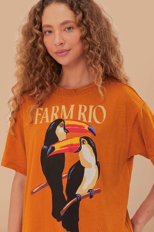 Flash Sale – Act Fast!Brown Farm Rio Toucan Organic Cotton Relaxed T-Shirt