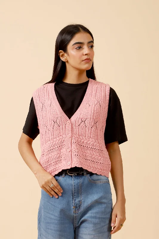 Shop More, Spend Less!CROCHET KNIT TOP