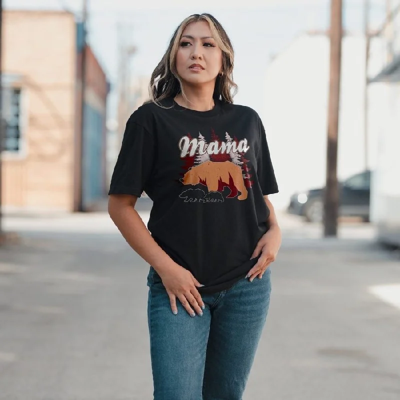 Unbeatable Prices!Women's Mama Bear Boyfriend Fit T-Shirt - Black