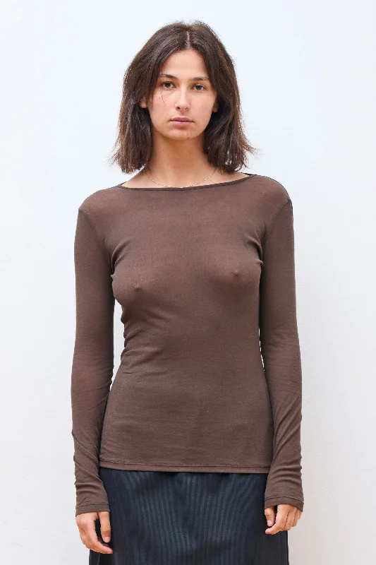 Unbeatable Prices!Round T-Shirts Brown