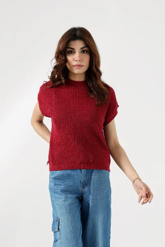 Unbeatable Prices!CROCHET KNIT TOP