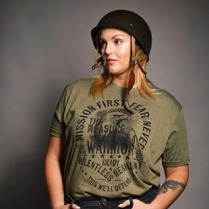 Limited-Time Price Drop!Women's Mission First Boyfriend Fit T-Shirt - Military Green Limited-Time Price Drop!Women's Mission First Boyfriend Fit T-Shirt - Military Green