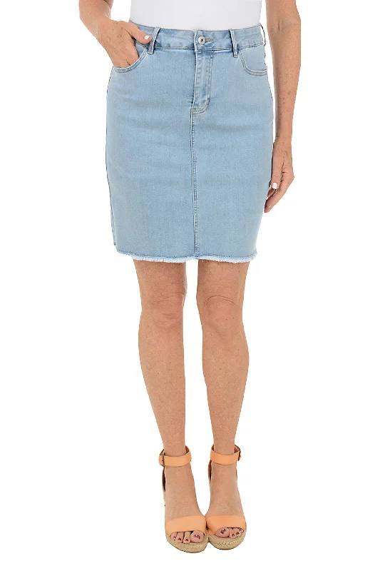 Time to Save Big!Frayed Hem Denim Skort