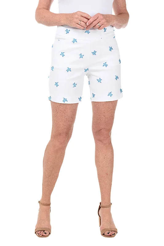 Act Fast – Limited Time Savings!Embroidered Turtles Pull-On Stretch Short