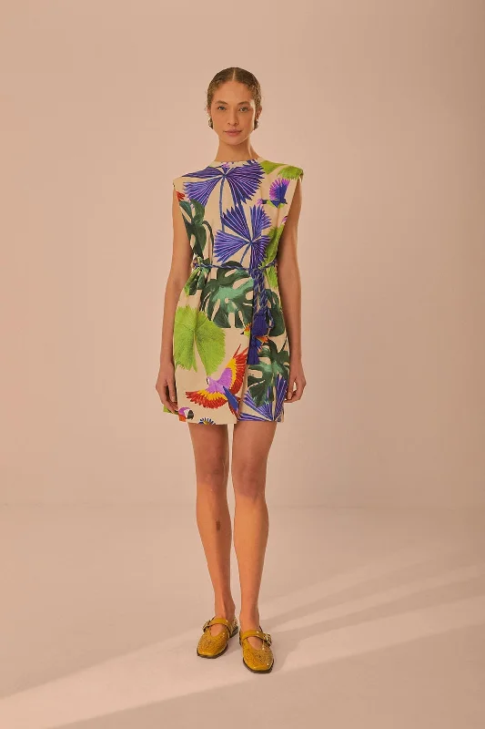 Huge Savings – Act Now!Sand Macaw Jungle Organic Cotton T-Shirt Dress