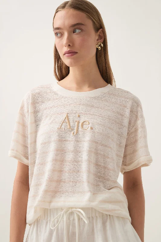 Hottest Discounts of the Year!Softly Stripe Logo Tee