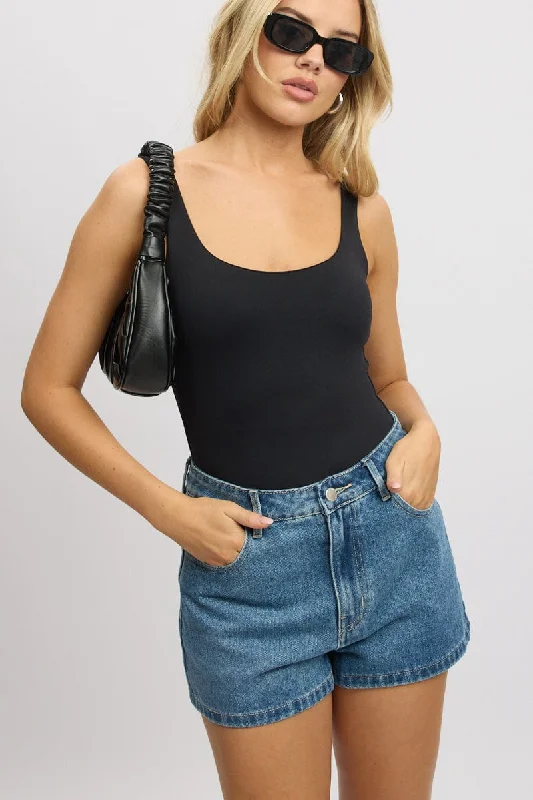 Buy More, Save More!Denim Mini Relaxed Shorts High Rise
