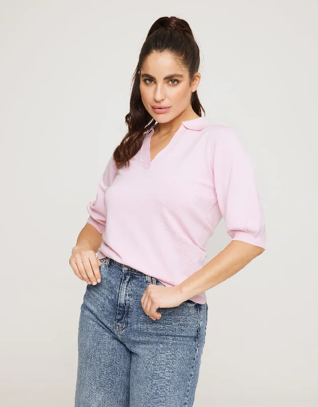 Time to Save Big!Jersey Manga Corta Rosa - Baju