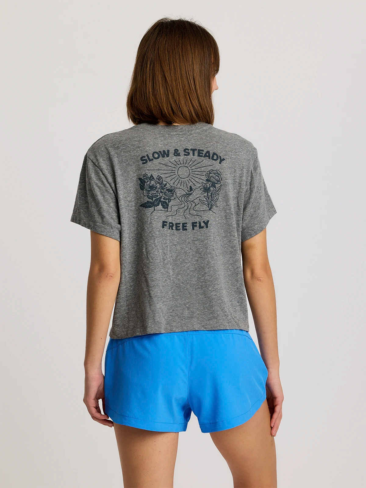 Save Up to 50% Off!Women's Slow & Steady Meadow Tee - Heather Aspen Grey