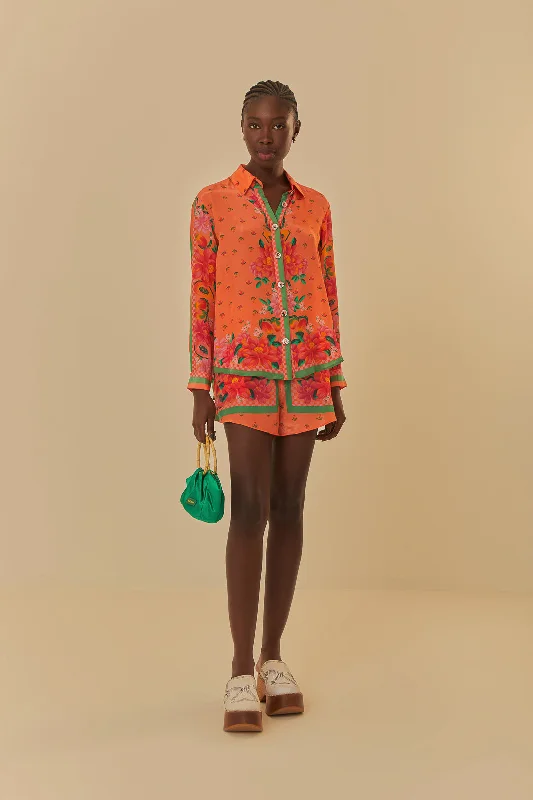 Seasonal Sale – Shop Now!Orange Fruit Garden Scarf Shorts