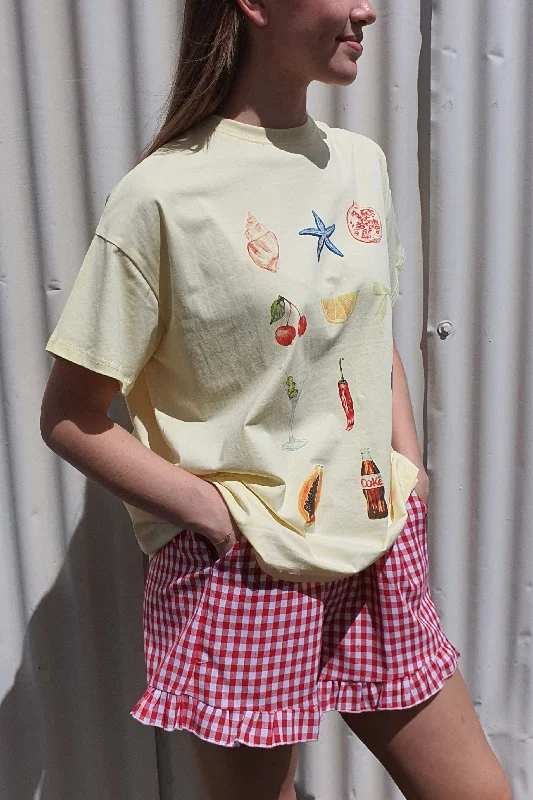 Flash Sale – Act Fast!By Frankie - Summer Assortment T Shirt Set, Yellow/Red Gingham Flash Sale – Act Fast!By Frankie - Summer Assortment T Shirt Set, Yellow/Red Gingham