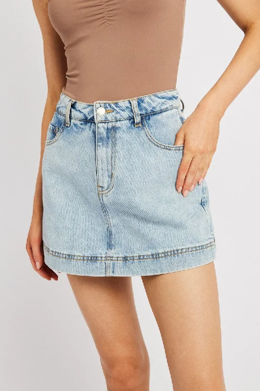 Stock Up and Save!Denim Skort Skirt High Rise