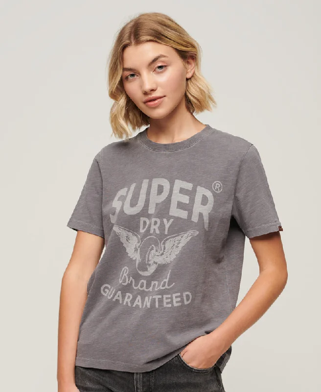 Mega Sale Happening Now!Archive Kiss Print Relaxed T-Shirt | Rock Dark Grey Slub