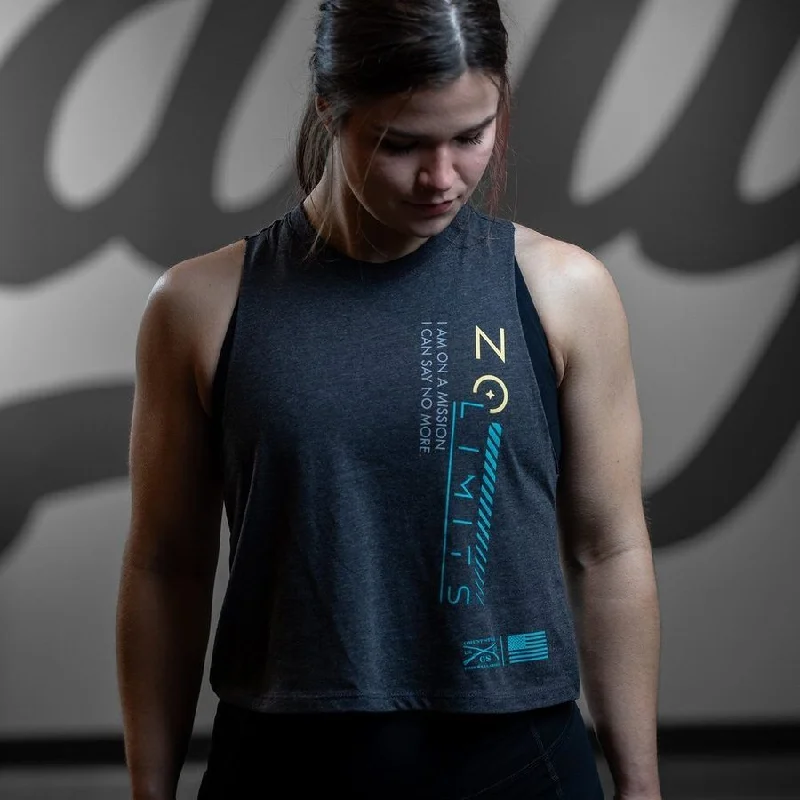 Your Shopping Wish, Our Discount Command!Women's No Limits Racerback Cropped Tank - Dark Heather Gray Your Shopping Wish, Our Discount Command!Women's No Limits Racerback Cropped Tank - Dark Heather Gray