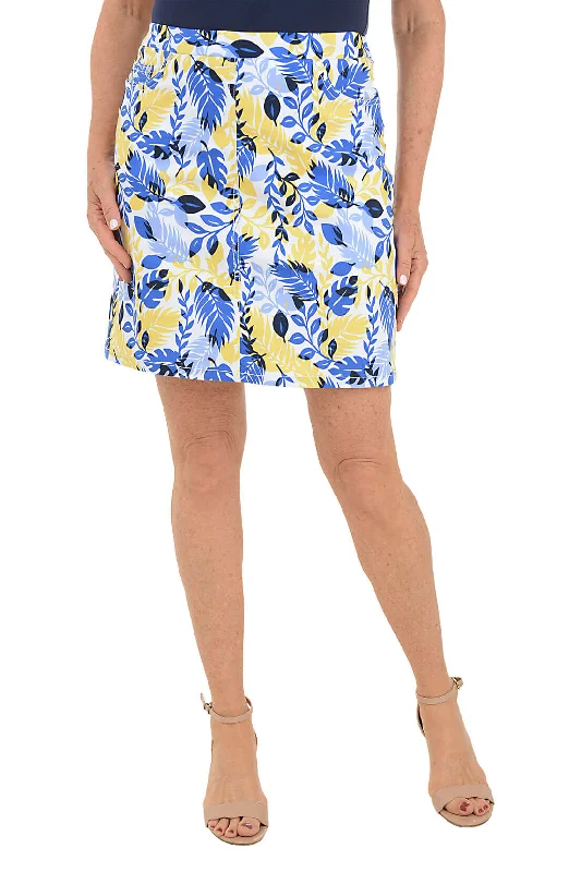 Steals and Deals Await!Petite Making Waves Overlapping Leaves Skort