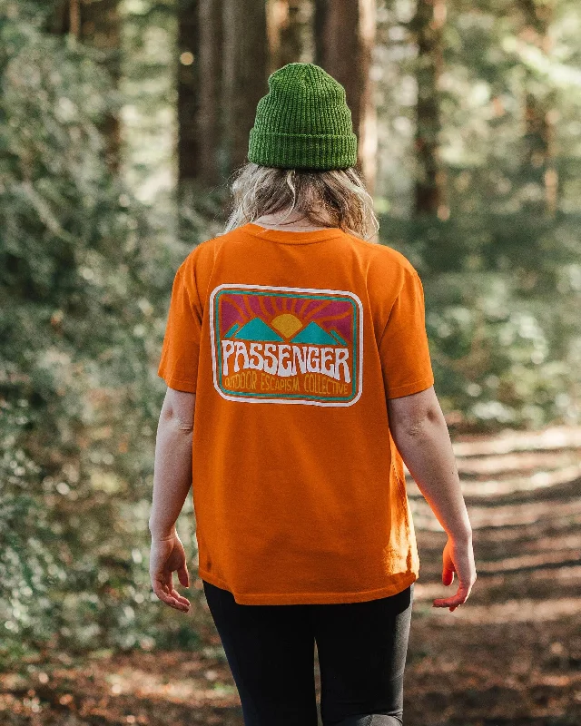 Limited-Time Price Drop!Golden Hour Recycled Cotton T-Shirt - Sunrise Orange