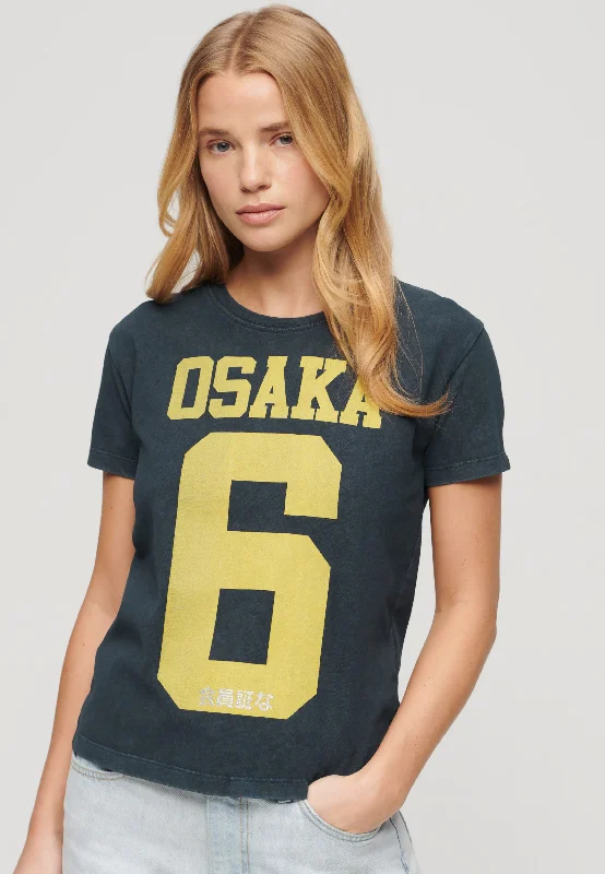 More Discounts, More Joy!Osaka Graphic Fitted T-Shirt | Eclipse Navy