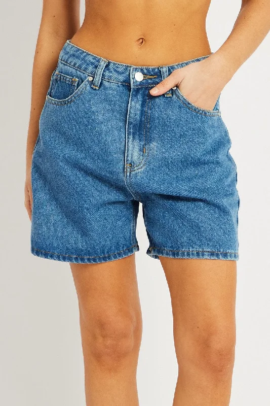 Bigger Savings, Better Shopping!Denim Relaxed Short High Rise Longline
