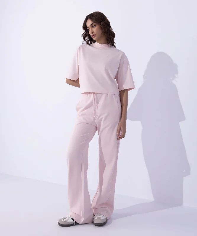 Huge Price Cuts Await!Wide Leg Trousers With Rib Side Panel