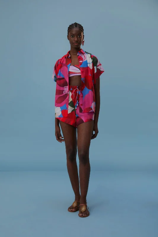 Shop More, Spend Less!Watercolor Floral Organic Cotton Shorts