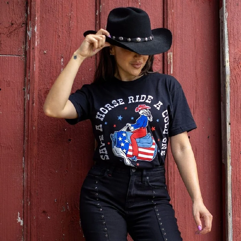 Your Discount is Waiting!Women's Save a Horse Boyfriend Fit T-Shirt - Black