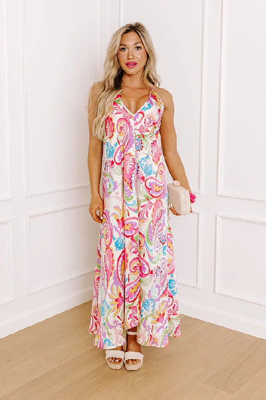 Sao Miguel Island Stroll Satin Midi