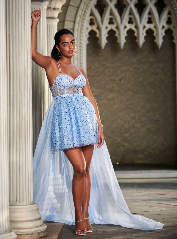 Aurora Baby Blue Embroidered Multi-Way Gown