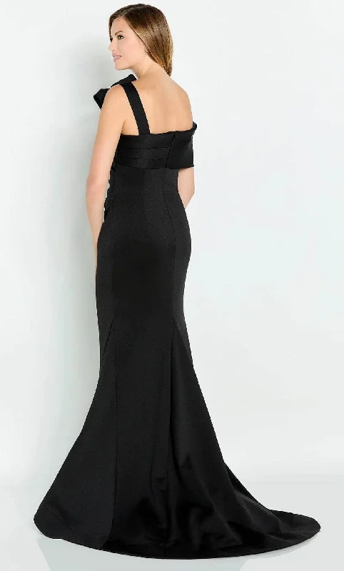 Cameron Blake CB144 - Draped Asymmetrical Evening Gown