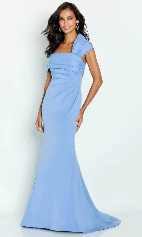 Cameron Blake CB144 - Draped Asymmetrical Evening Gown