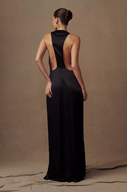 Jacquelyn Racerback Maxi Dress - Black