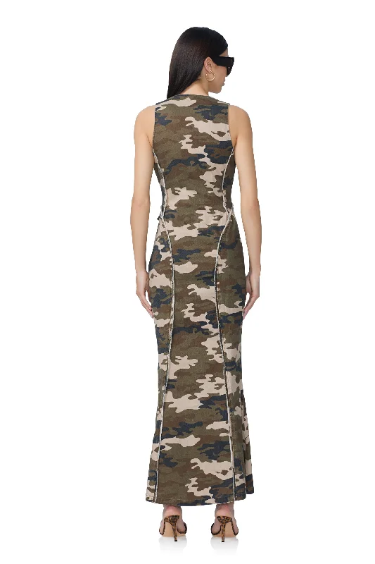 Maisie Maxi Dress - Woodland Camo