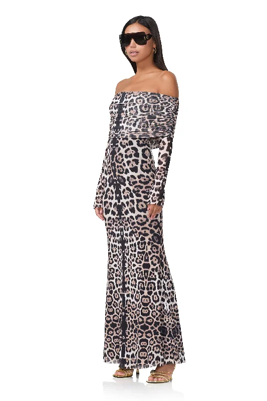 Thelma Maxi Dress - Placed Leopard