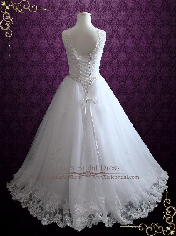 Princess Lace Ball Gown Wedding Dress | Tamie