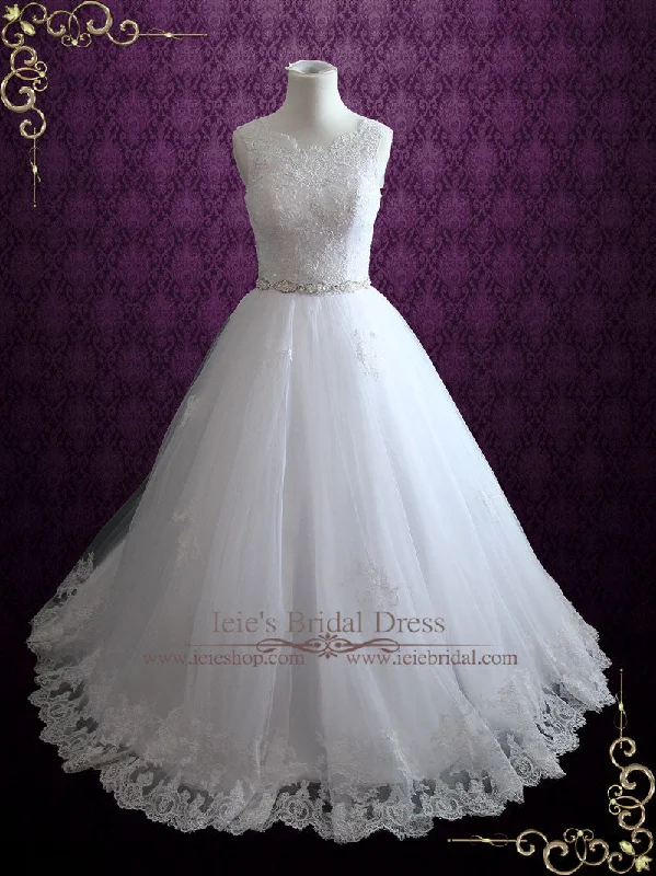 Princess Lace Ball Gown Wedding Dress | Tamie