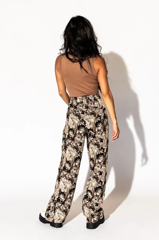 Crazy Cat Lady Jacquard Trousers