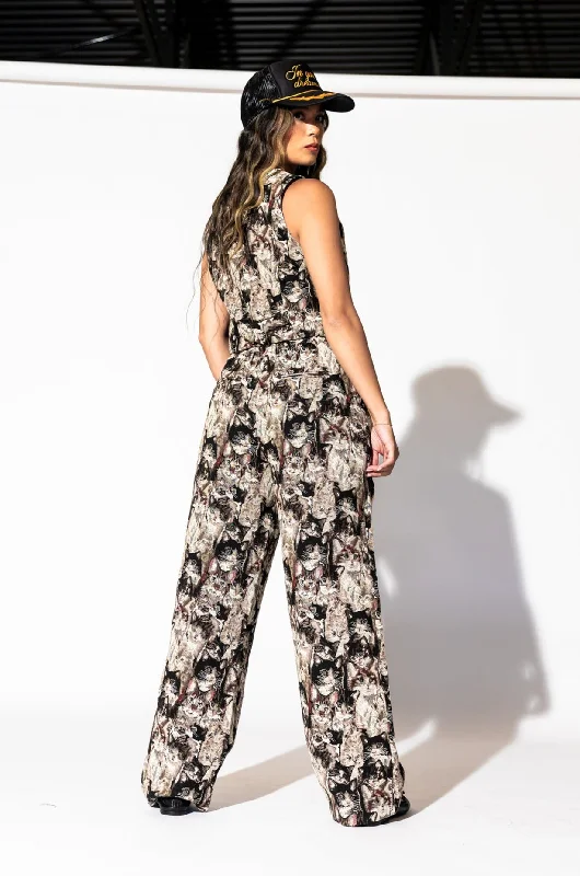 Crazy Cat Lady Jacquard Trousers