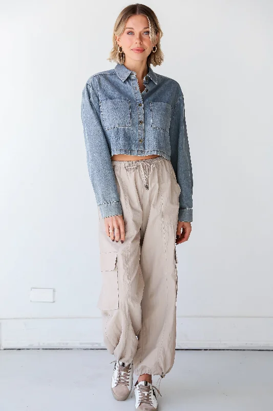 FINAL SALE - Stunning Desire Taupe Cargo Pants