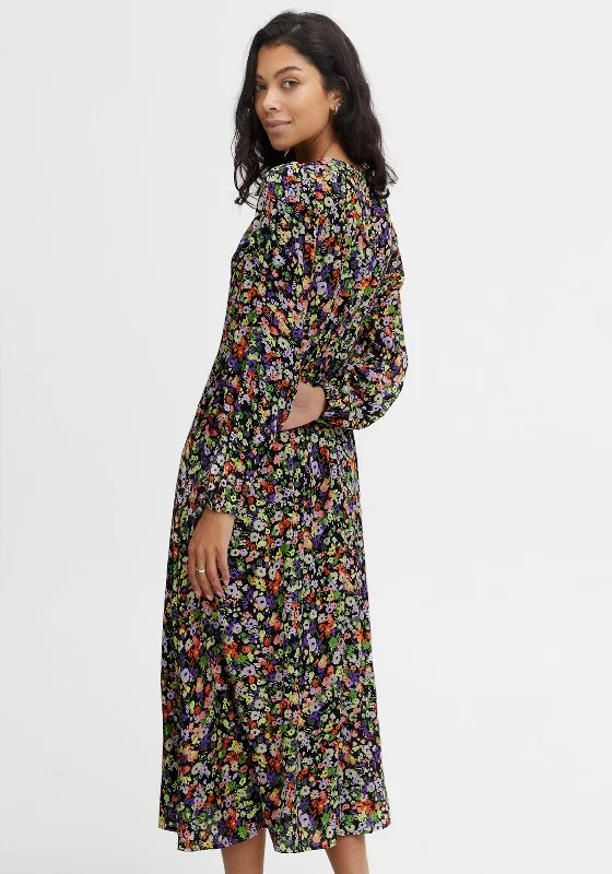 B.Young Bright Floral Print Maxi Dress, Multi