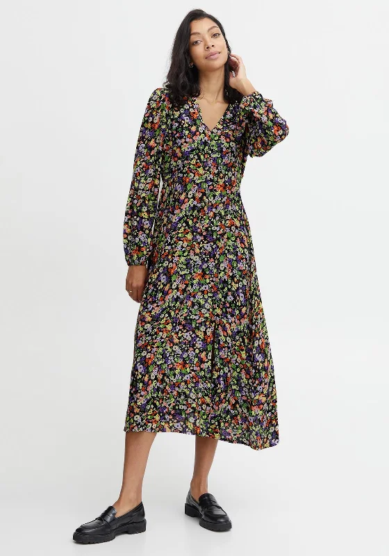 B.Young Bright Floral Print Maxi Dress, Multi