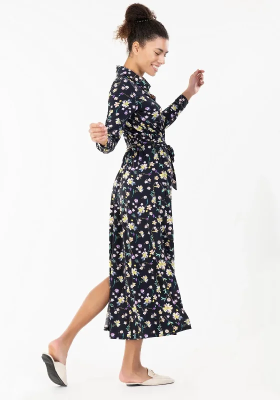 Jolie Moi Dora Floral Maxi Dress, Navy Multi