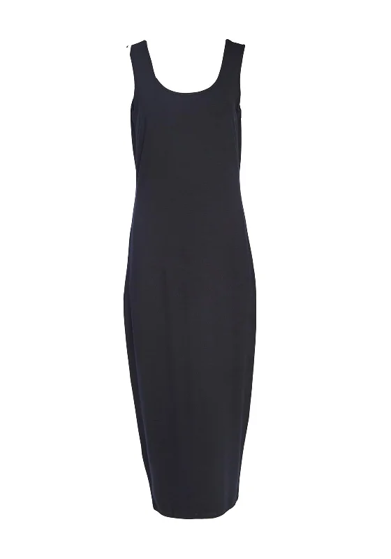 Naya Basic Sleeveless Dress, Black