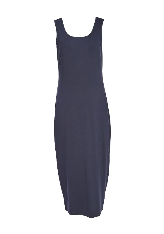 Naya Basic Sleeveless Dress, Navy