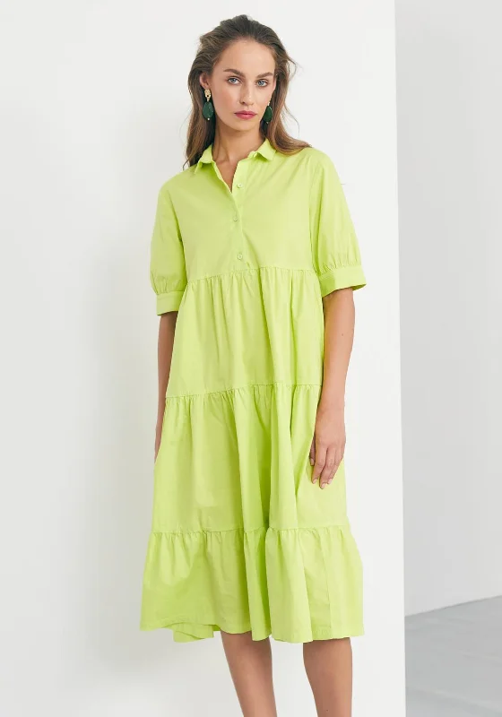 Naya Cotton Smock Dress, Daiquiri