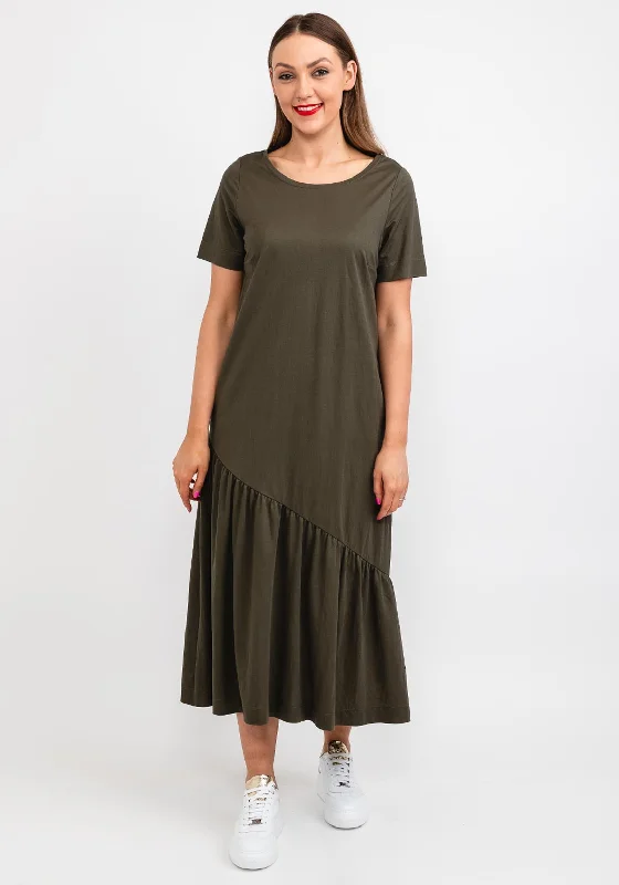 Naya Smock Midi Dress, Khaki