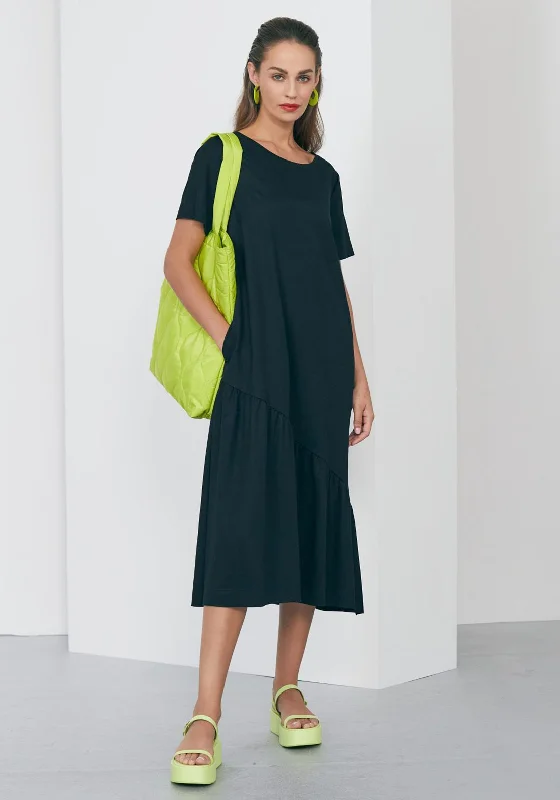 Naya Smock Midi Dress, Black