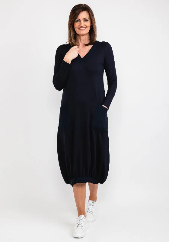 Naya Basic Pocket Jersey Dress, Navy