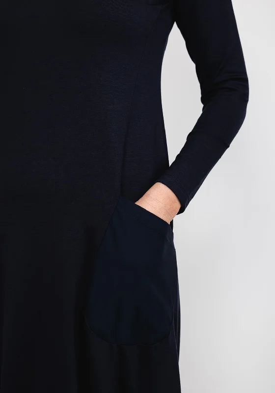 Naya Basic Pocket Jersey Dress, Navy