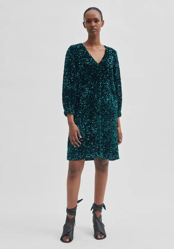 Second Female Winternalia Sequin Dress, Green